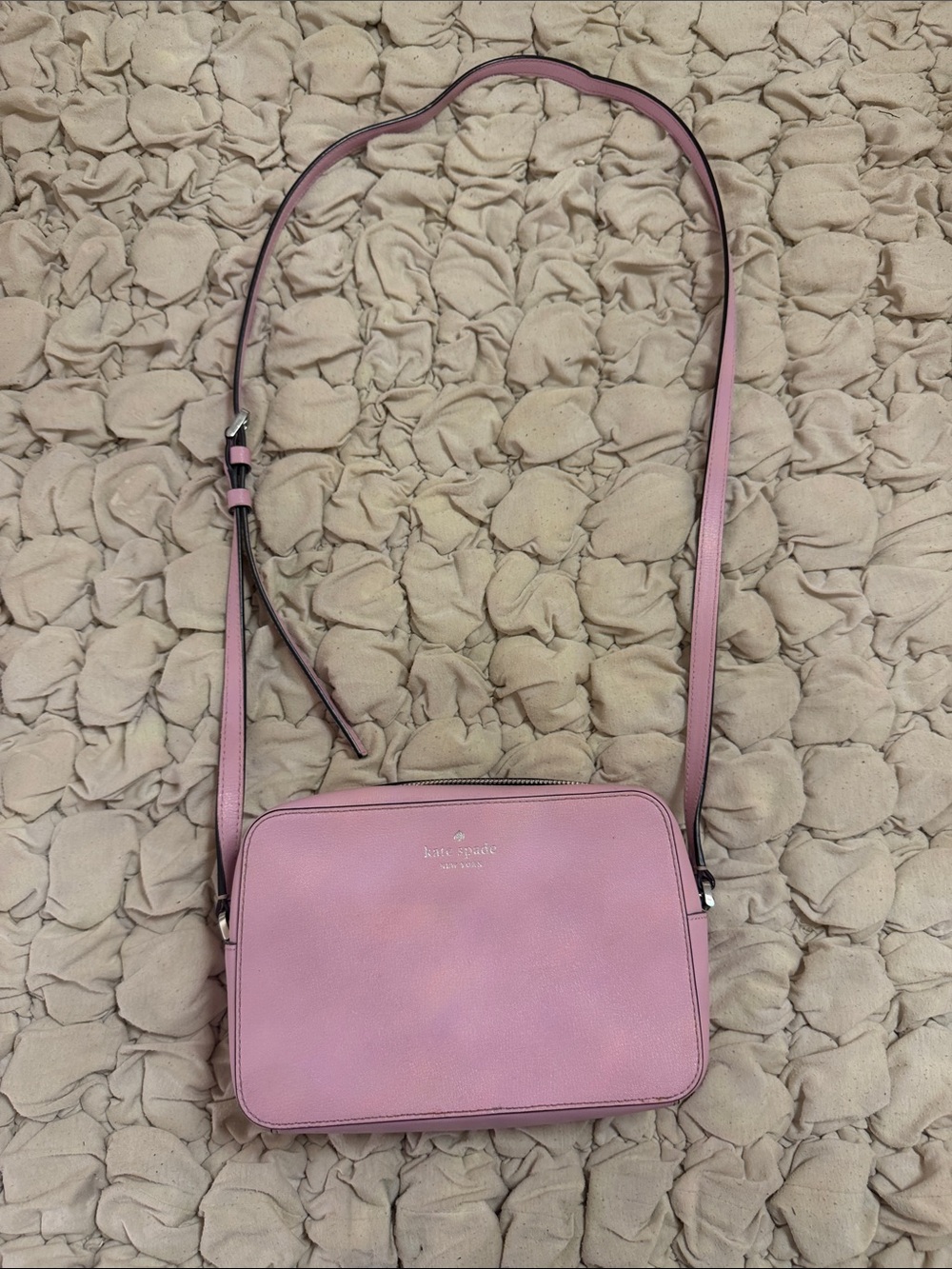 kate spade Dusty Pink Leather Crossbody Camera Bag